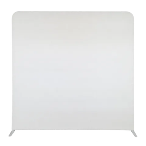 Plain white freestanding photo booth backdrop