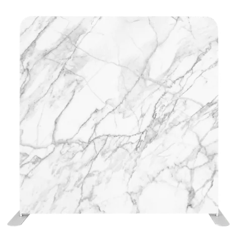 White marble design on a freestanding backdrop